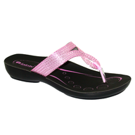 closeout pink black sandels